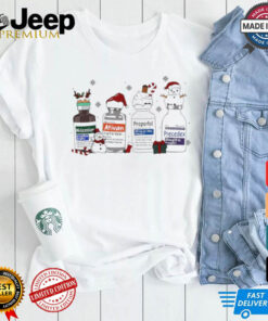 Christmas Nurse Snowman Santa hat shirt