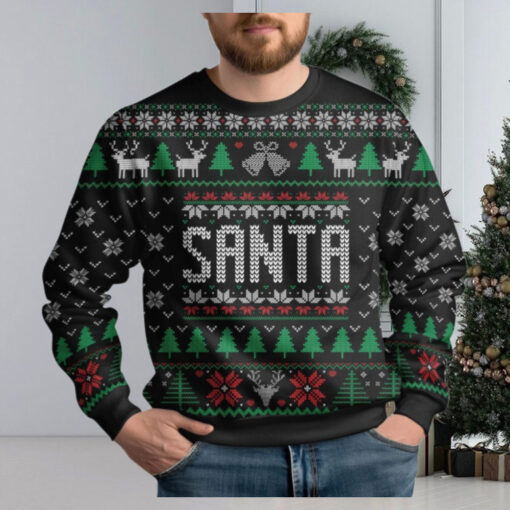 Christmas Santa Ugly Sweater, Santa Claus Holiday Sweater