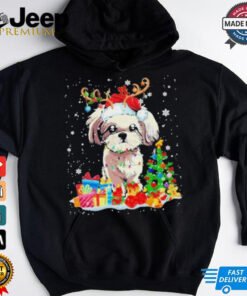 Christmas Shih Tzu Xmas Lights Reindeer Santa Shih Tzu Dog Shirt