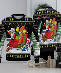 Christmas Simpsons Ugly Sweater, Simpson Ugly Sweater