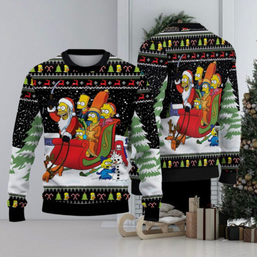 Christmas Simpsons Ugly Sweater, Simpson Ugly Sweater