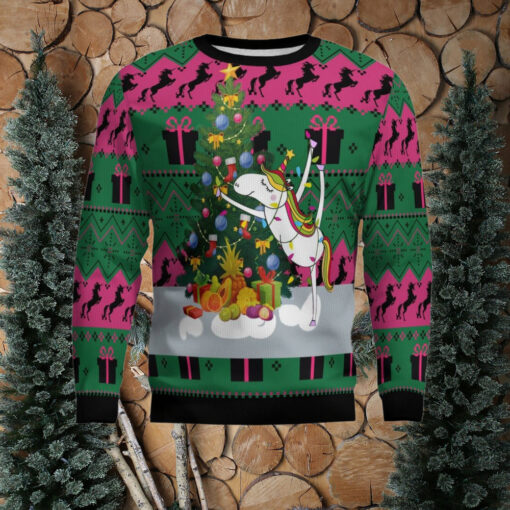 Christmas Tree Unicorn Ugly Christmas Sweater