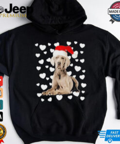 Christmas Weimaraner Santa Hat Holiday Dog Shirt