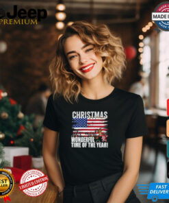 Christmas it_s most Wonderful time of the year american flag T Shirt