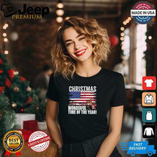 Christmas it_s most Wonderful time of the year american flag T Shirt