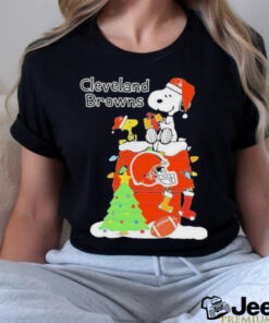 Christmas snoopy cleveland browns 2024 T Shirt