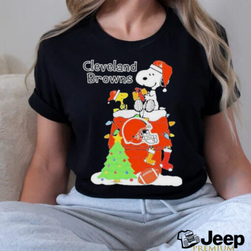 Christmas snoopy cleveland browns 2024 T Shirt