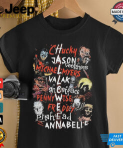 Chucky Jason Voorhees Michael Myers Valak Ghostface Pennywise Freddy Pinhead Annabelle Horror Character Halloween 2024 Shirt