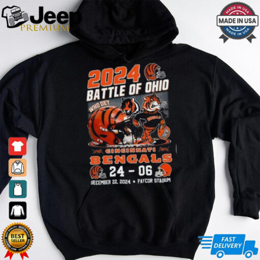 Cincinnati Bengals Battle Of Ohio 2024 limeted  2D T Shirt
