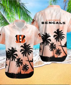 Cincinnati Bengals Coconut Trees NFL Gift For Fan Hawaiian Shirt