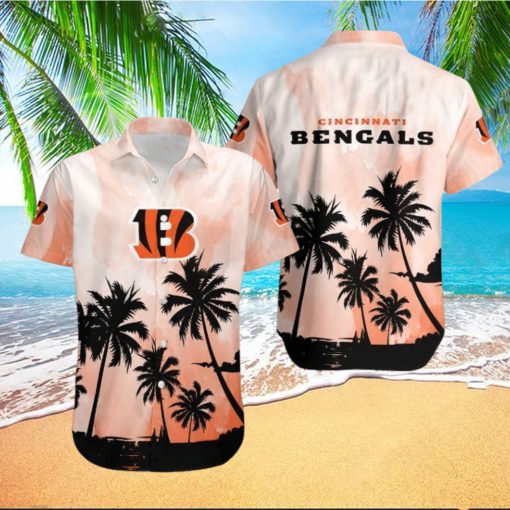 Cincinnati Bengals Coconut Trees NFL Gift For Fan Hawaiian Shirt