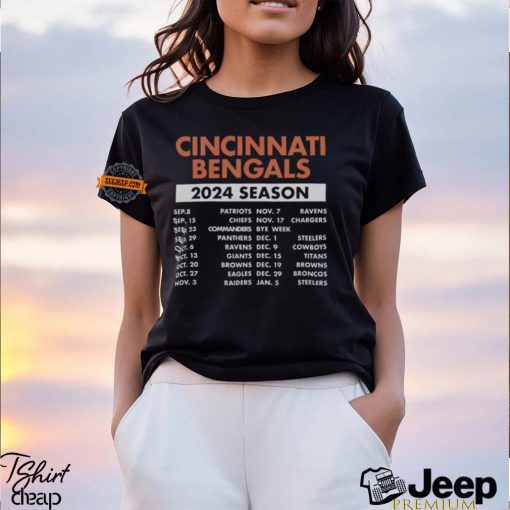 Cincinnati Bengals Complete Schedule 2024 Shirt