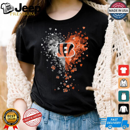 Cincinnati Bengals Crystal Heart Shirt