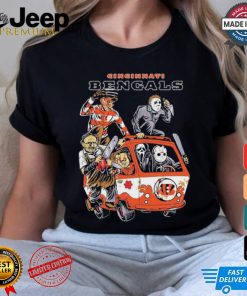 Cincinnati Bengals NFL Horror Characters Movie Hippie Halloween Shirt