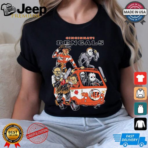 Cincinnati Bengals NFL Horror Characters Movie Hippie Halloween Shirt