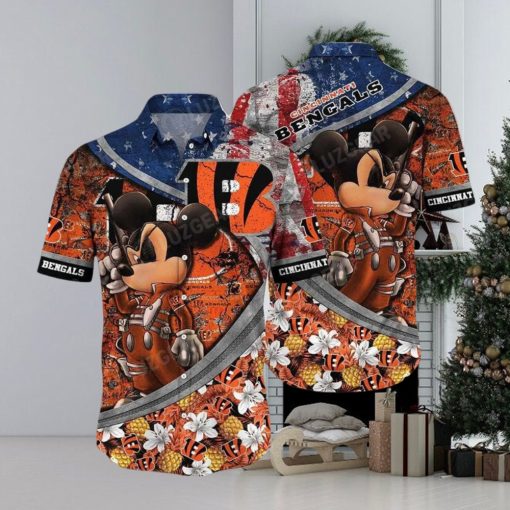 Cincinnati Bengals Nfl Hawaiian Shirt Mickey Graphic New Collection Trending Best Gift For Fans