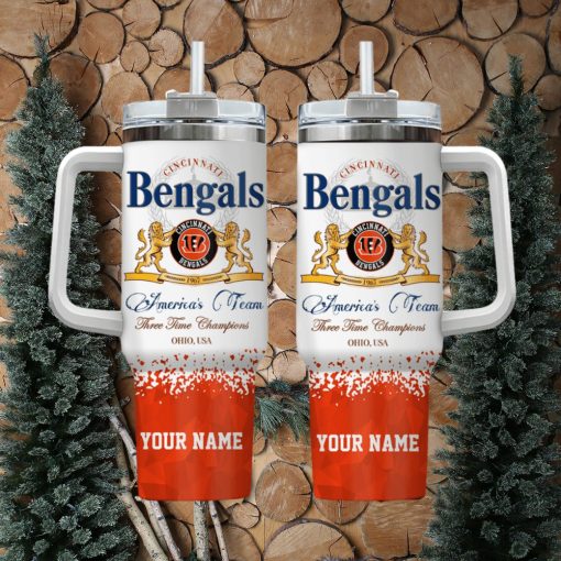 Cincinnati Bengals Personalized NFL Champions Modelo 40oz Stanley Tumbler