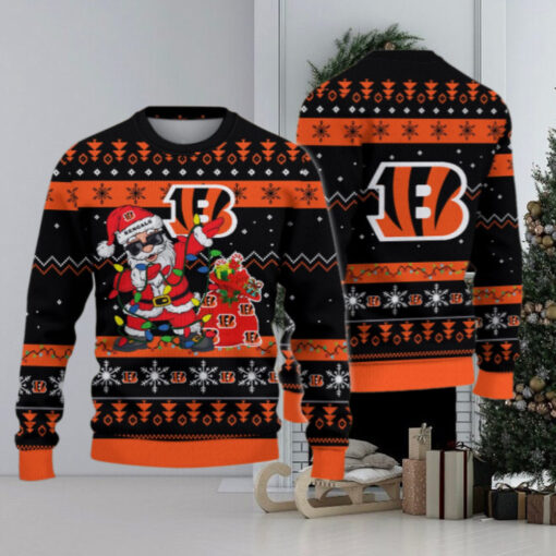 Cincinnati Bengals Santa Claus Ugly Christmas Sweater