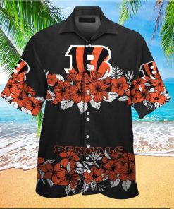 Cincinnati Bengals Short Sleeve Button Up Tropical Hawaiian Shirt VER010