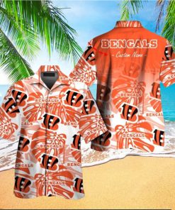 Cincinnati Bengals Short Sleeve Button Up Tropical Hawaiian Shirt VER011