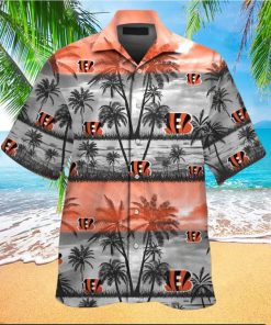 Cincinnati Bengals Short Sleeve Button Up Tropical Hawaiian Shirt VER012