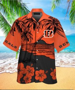 Cincinnati Bengals Short Sleeve Button Up Tropical Hawaiian Shirt VER020