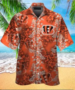 Cincinnati Bengals Short Sleeve Button Up Tropical Hawaiian Shirt VER021