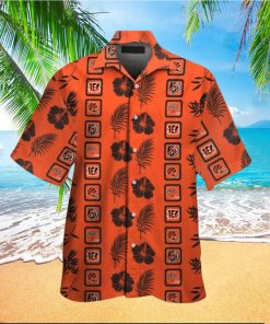 Cincinnati Bengals Short Sleeve Button Up Tropical Hawaiian Shirt VER025