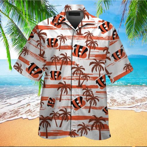 Cincinnati Bengals Short Sleeve Button Up Tropical Hawaiian Shirt VER027