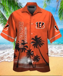 Cincinnati Bengals Short Sleeve Button Up Tropical Hawaiian Shirt VER028