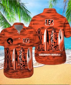 Cincinnati Bengals Short Sleeve Button Up Tropical Hawaiian Shirt VER030