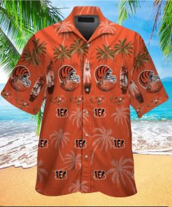 Cincinnati Bengals Short Sleeve Button Up Tropical Hawaiian Shirt VER031