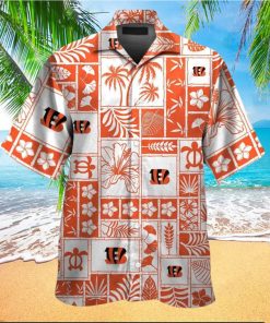 Cincinnati Bengals Short Sleeve Button Up Tropical Hawaiian Shirt VER032