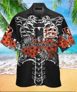 Cincinnati Bengals Short Sleeve Button Up Tropical Hawaiian Shirt VER033