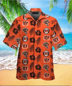 Cincinnati Bengals Short Sleeve Button Up Tropical Hawaiian Shirt VER034