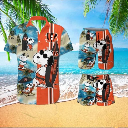 Cincinnati Bengals Snoopy Themed Exclusive Unique Hawaiian Shirt