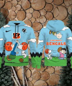 Cincinnati Bengals X Snoopy Peanuts 75th Anniversary Hoodie