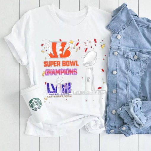 Cincinnati Bengals football Super Bowl Champions Las Vegas 2024 logo shirt