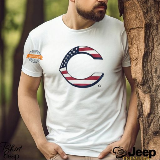 Cincinnati Reds C logo x Flag of the United States shirt