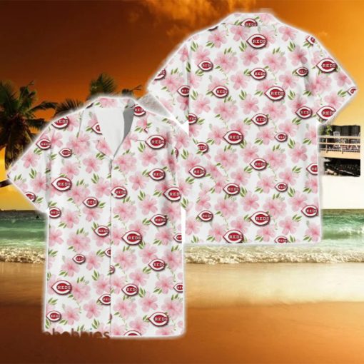 Cincinnati Reds Light Pink Hibiscus Cute Summer Gift For Men And Women Hawaiian Shirt