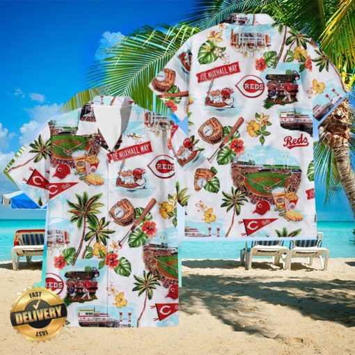 Cincinnati Reds Scenic Hawaiian Shirt