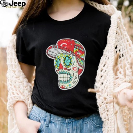 Cincinnati Reds Sugar Skulls T Shirt