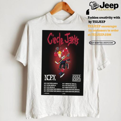 Circle Jerks x NOFX August 2024 Tour Canada Poster shirt