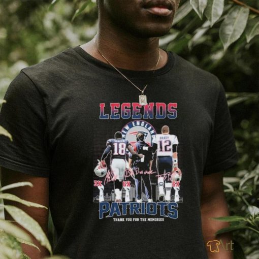 City Bill Belichick, Tom Brady And Matthew Slater Legends New England Patriots Thank You For The Memories Signatures Shirt