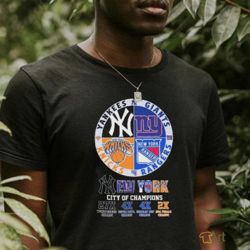 City Of Champions New York Sports Teams Logo Shirt