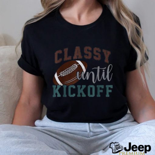 Classy Until Kickoff American Football Leopard Style Shirt