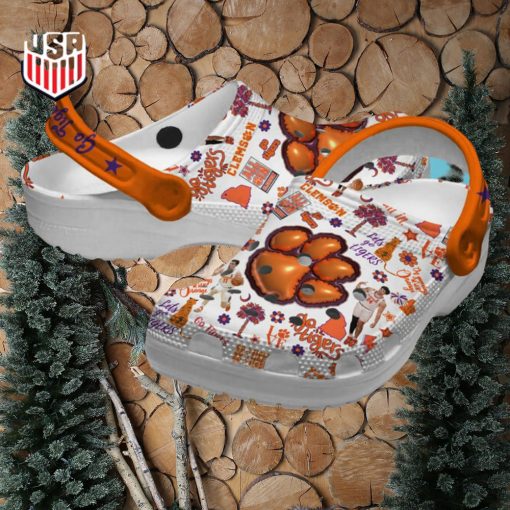 Clemson Tigers Lets Go Tigers Crocs Clog Shoes