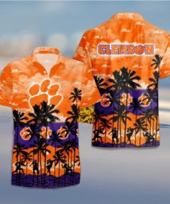 Clemson Tigers Palms Tree Hawaiian Shirt