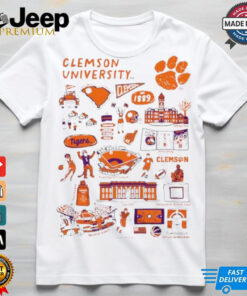 Clemson Tigers University Vive La Fete Impressions Artwork Est 1889 logo shirt