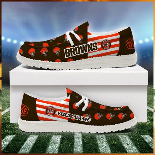 Cleveland Browns 2024 Version Personalized Hey Dude Shoes